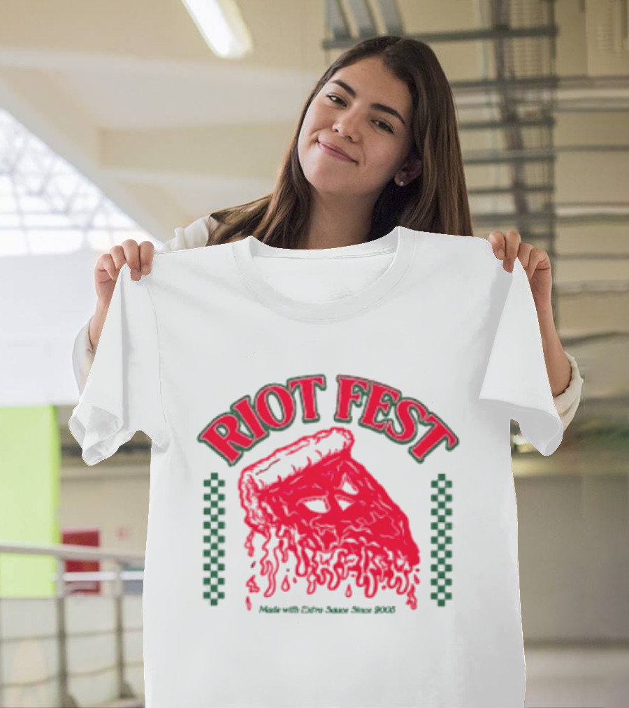 Riot Fest Chicago 2026 Douglass Park September 18 20 Pizza Lineup T-Shirt