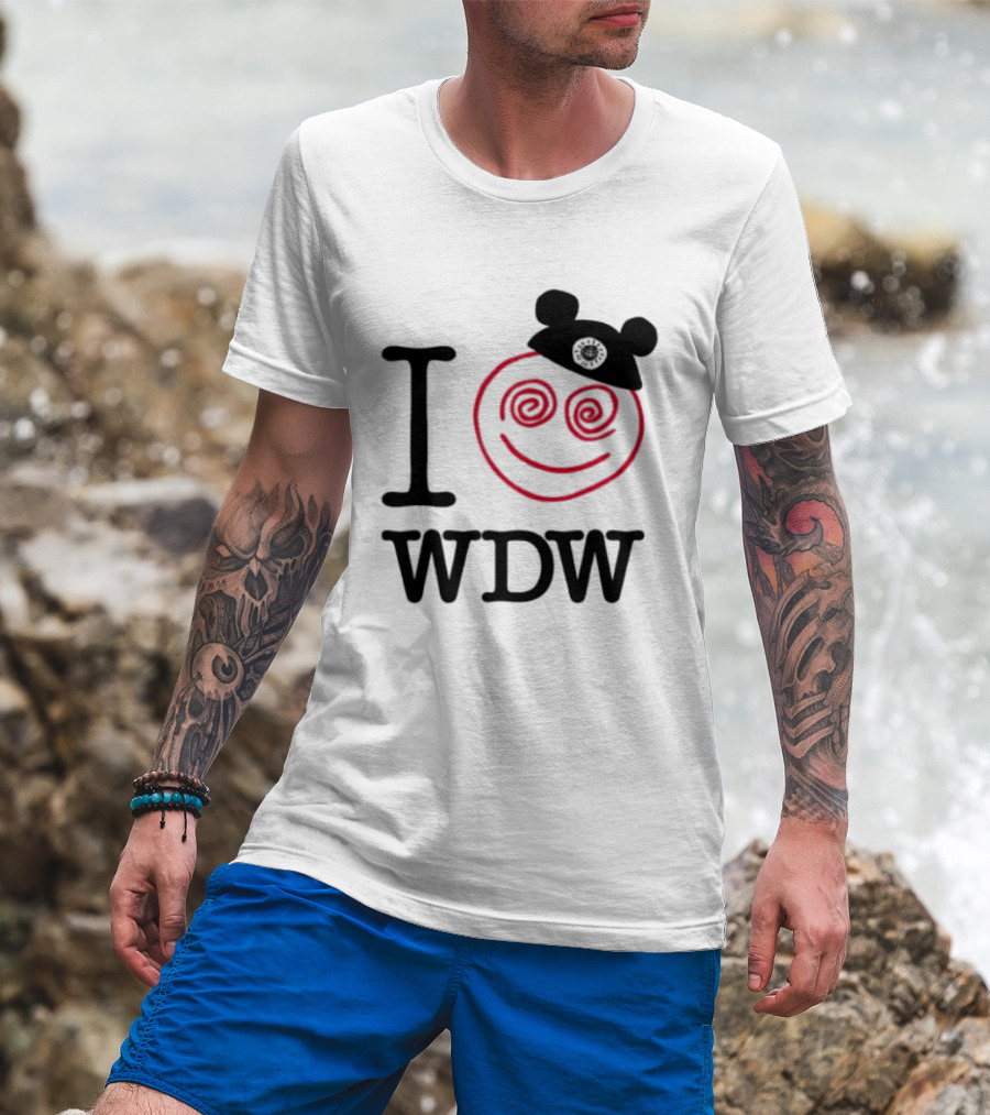 I Love WDW Lost Bros Store All The Time Disney Mickey Hat Smiley Face T-Shirt