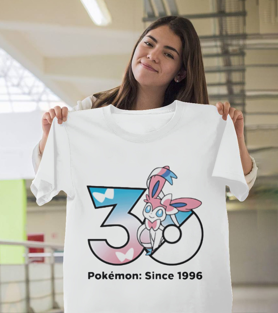 Sylveon Pokémon 30 Years Anniversary Since 1996 Celebration T-Shirt