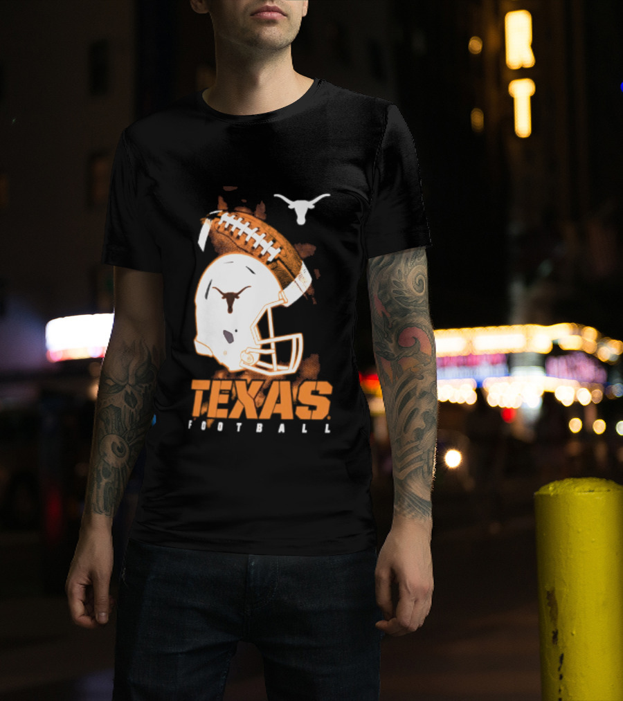Texas Longhorns Football Helmet Glory NCAA Highlights T-Shirt
