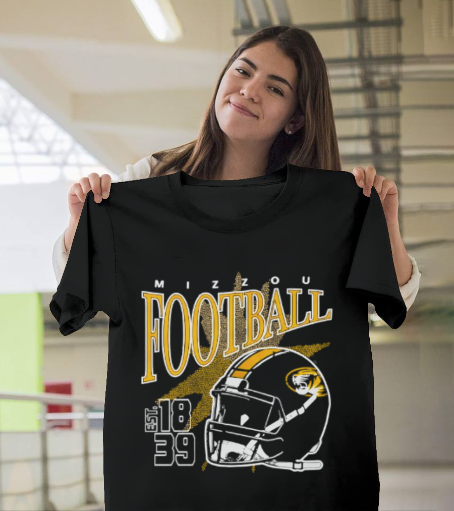 Mizzou Football 1839 Helmet Missouri Tigers NCAA T-Shirt