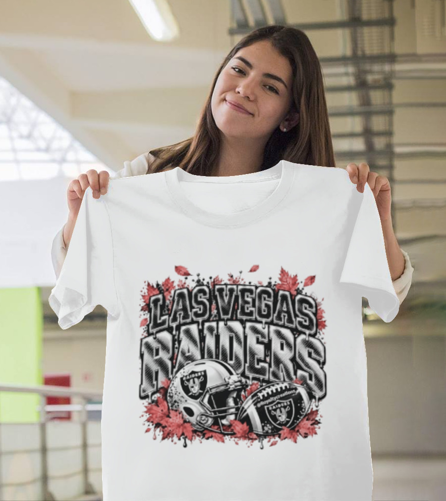 Las Vegas Raiders Football Helmet Blood Red Halloween 2026 T-Shirt