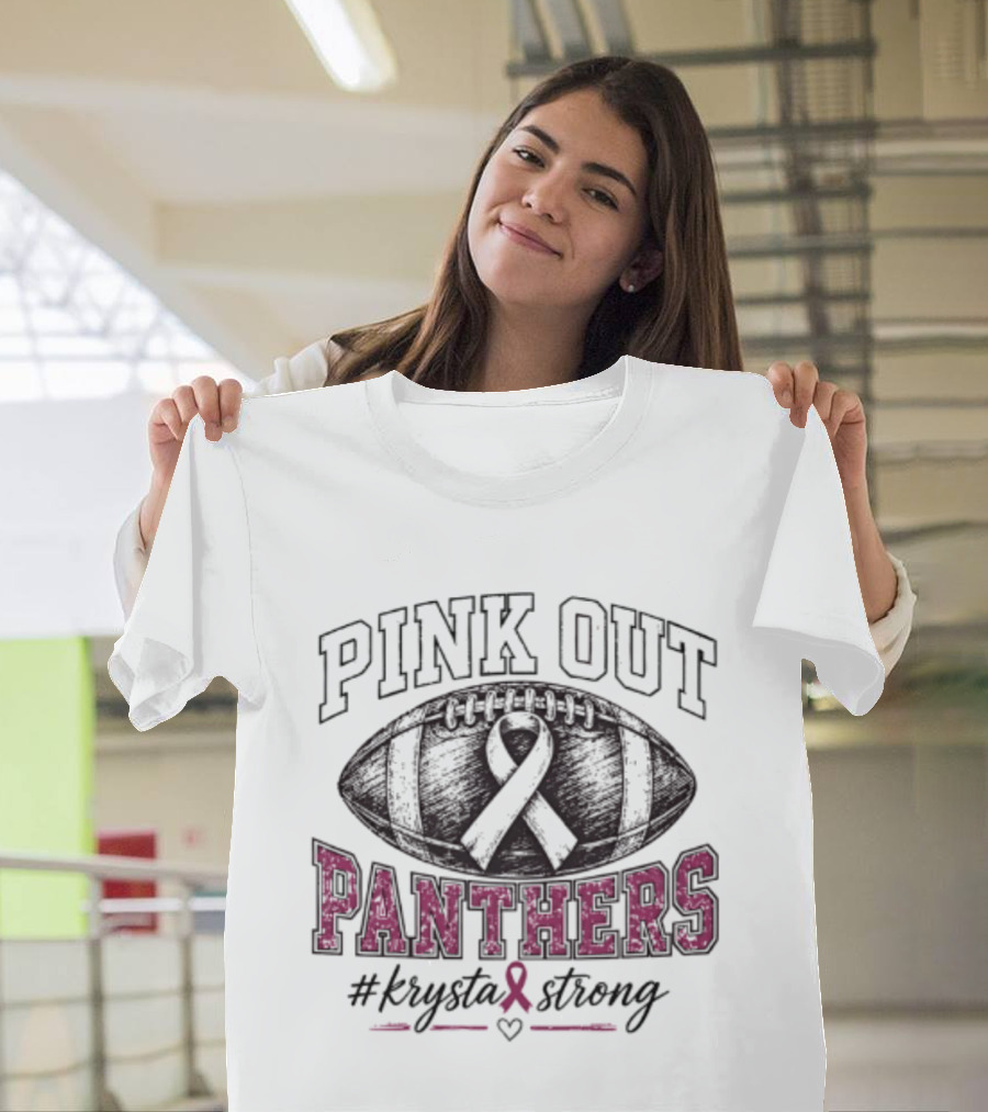 Plano East Pink Out Panthers Krysta Strong T-Shirt