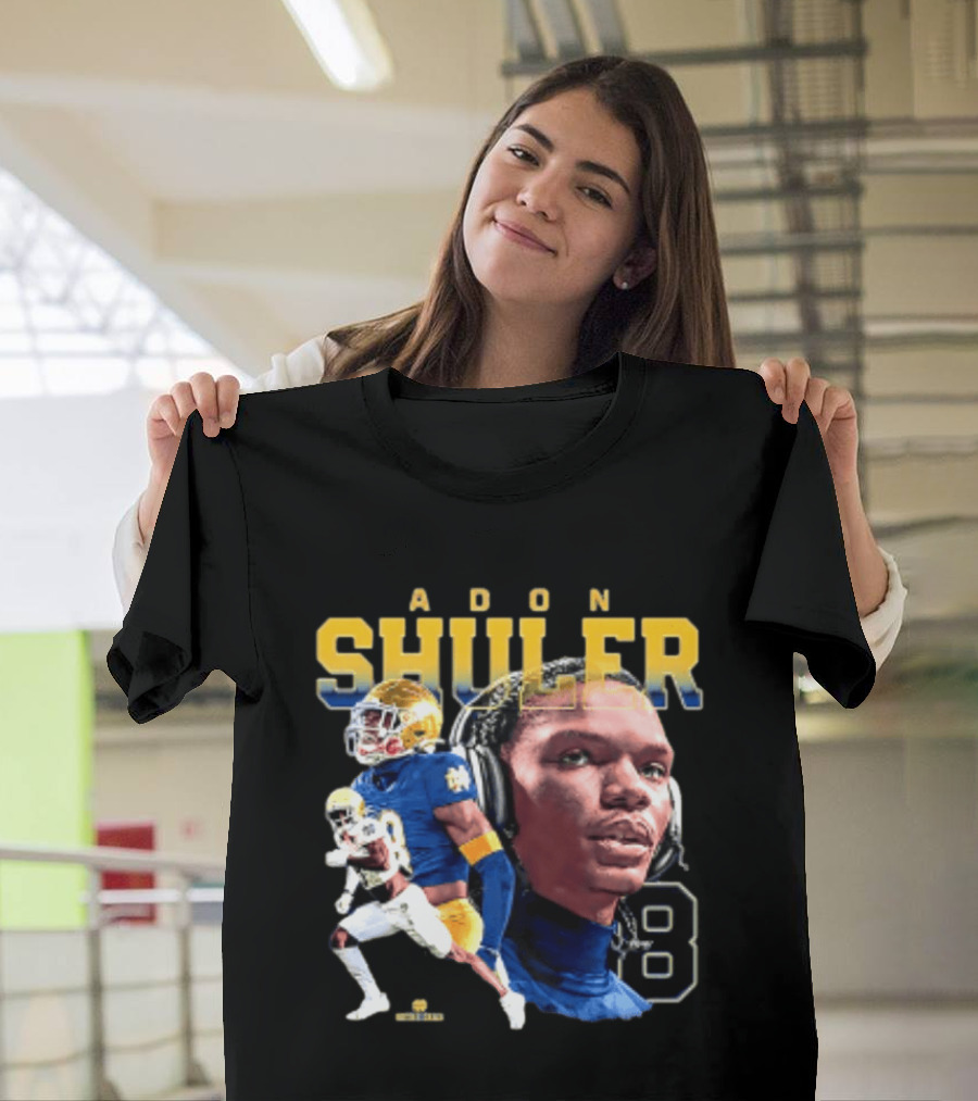 Adon Shuler 8 Notre Dame NCAA Football Player T-Shirt