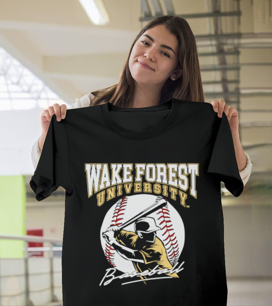Wake Forest University Baseball Boston Torres Player Name T-Shirt