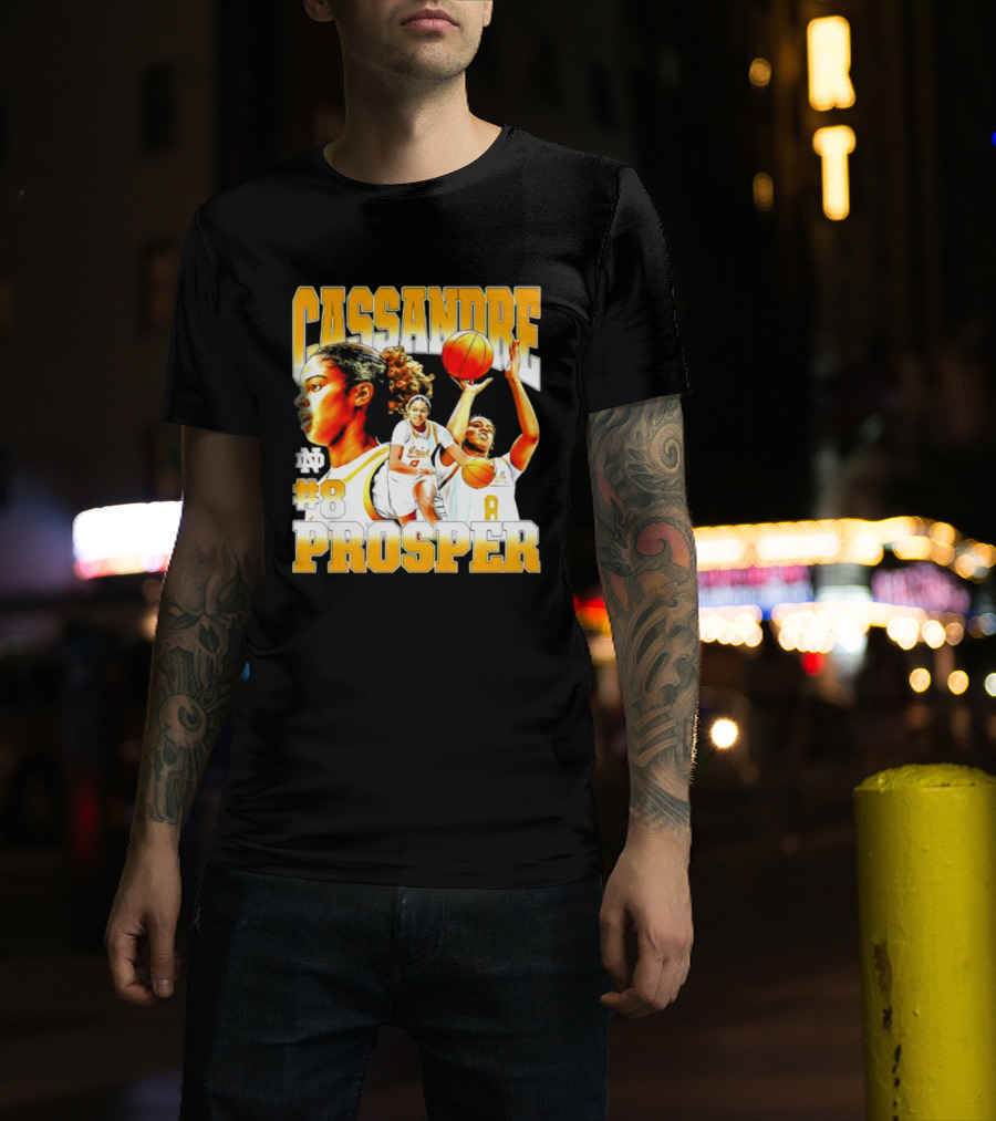Cassandre Prosper 0 Notre Dame Women's Basketball 8 NCAA Player T-Shirt