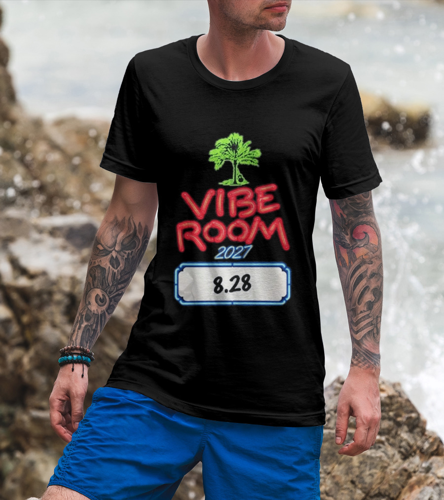 Kenny Chesney Vibe Room 8 28 2027 Tour Date Palm Tree T-Shirt