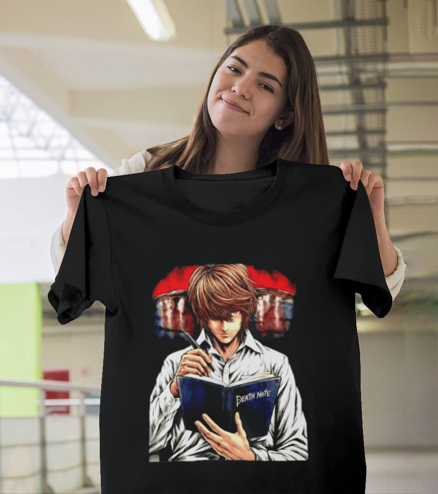 Light Yagami Intense Look Death Note Anime Fan Favorite T-Shirt