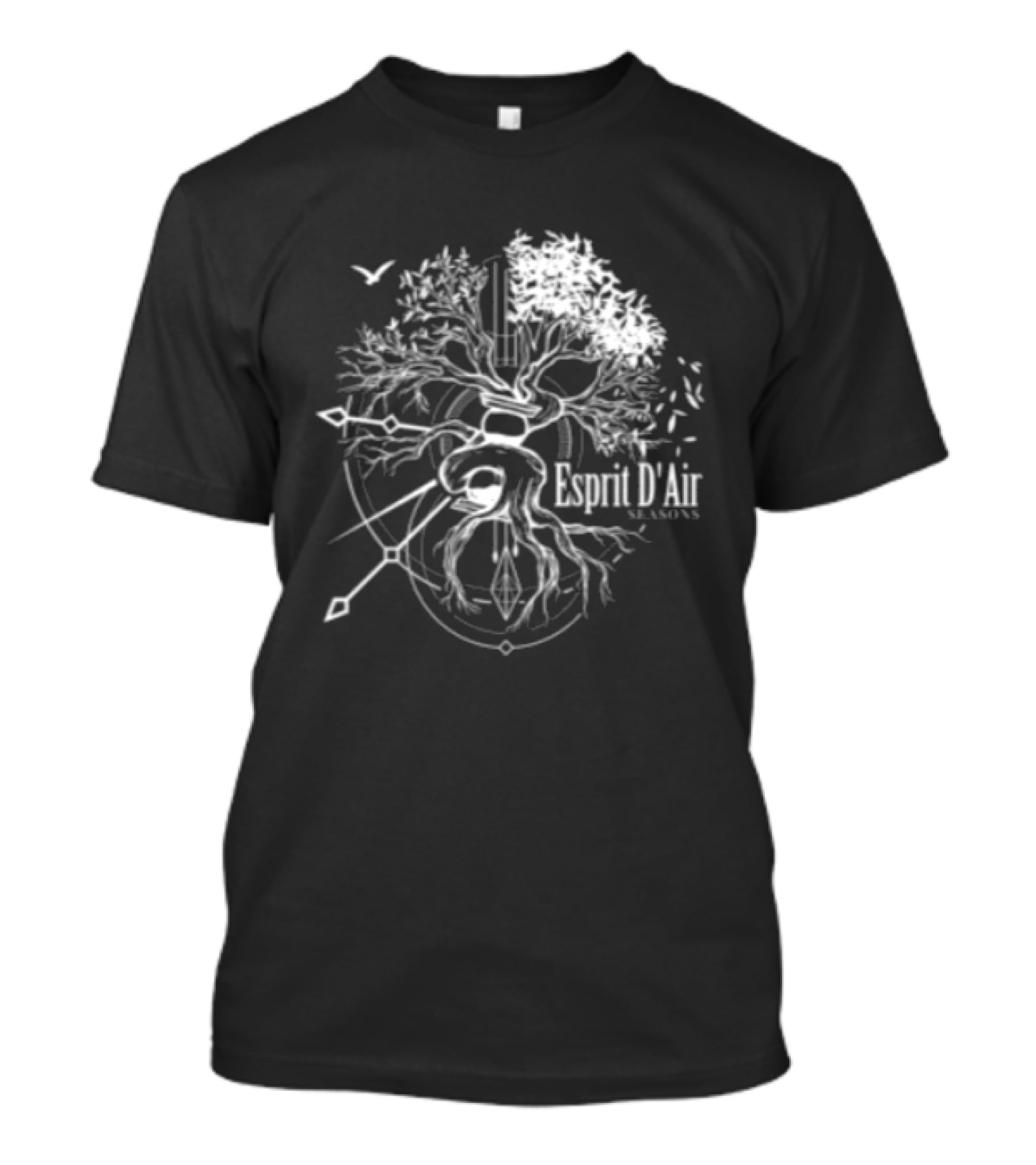 Esprit D'air Seasons Tree Faded Black T-Shirt