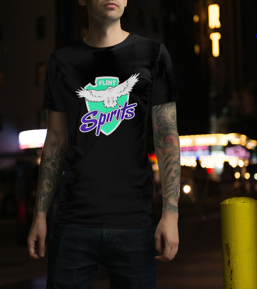 Flint Spirits Eagle Shield Vintage Sports Team T-Shirt