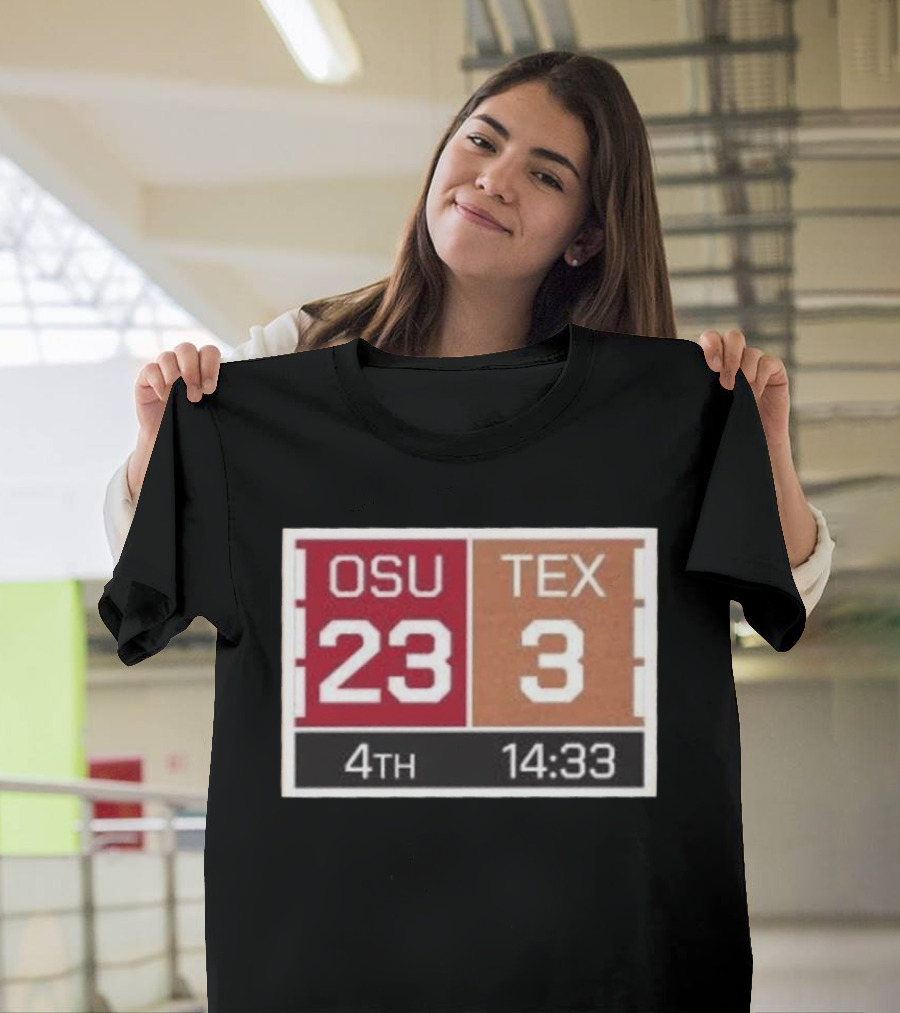 Ohio State Buckeyes Vs Texas Longhorns Scoreboard Comeback Victory 2026 T-Shirt