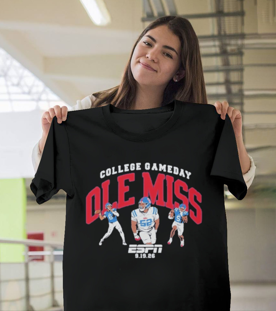 Ole Miss College Gameday Espn September 19 2026 T-Shirt
