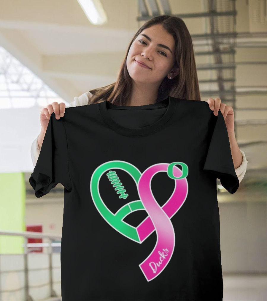 Oregon Ducks Pink Ribbon Breast Cancer Awareness 2026 T-Shirt