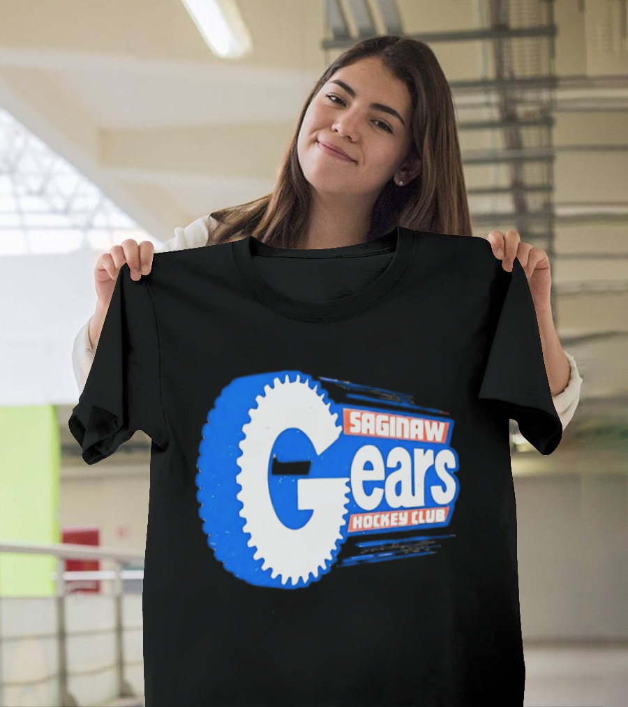 Saginaw Gears Hockey Club IHL Retro Team T-Shirt