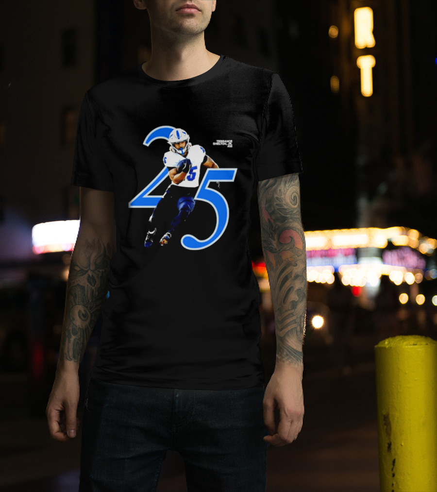 Terrance Shelton Jr 25 Buffalo Bulls NCAA Football Player Jersey Number T-Shirt