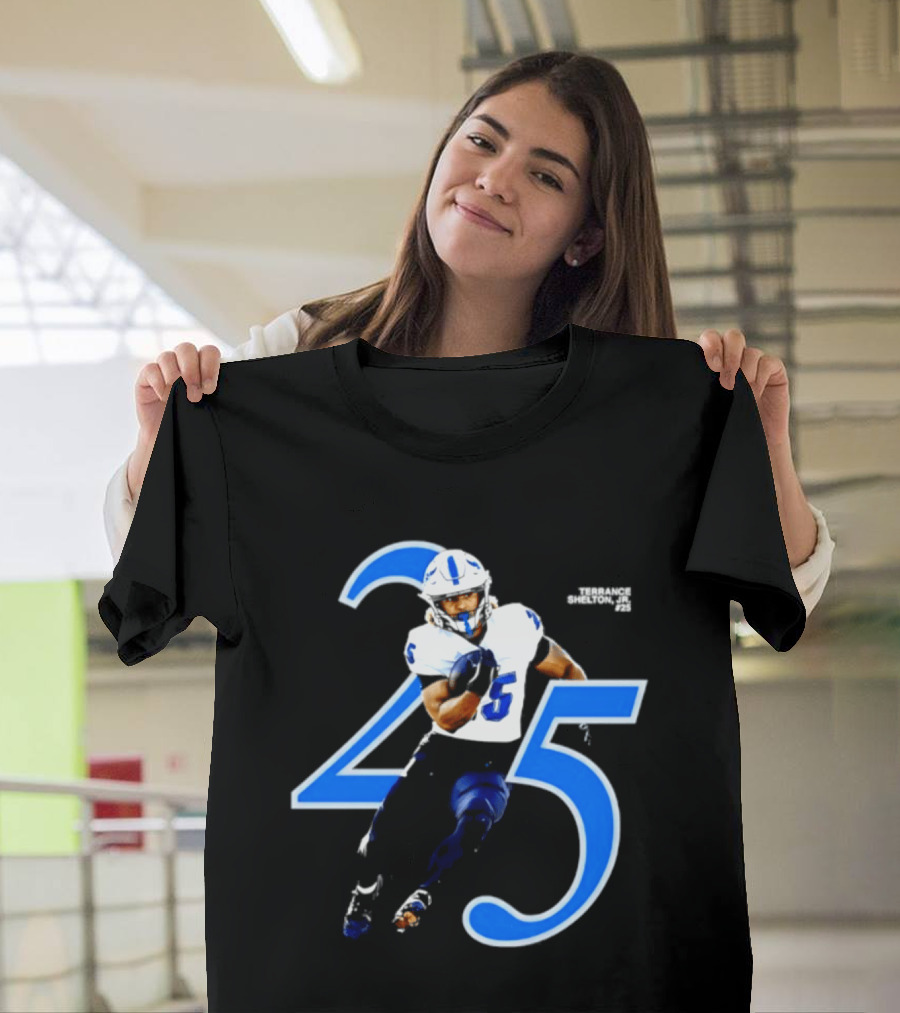 Terrance Shelton Jr 25 Buffalo Bulls NCAA Football Player Jersey Number T-Shirt