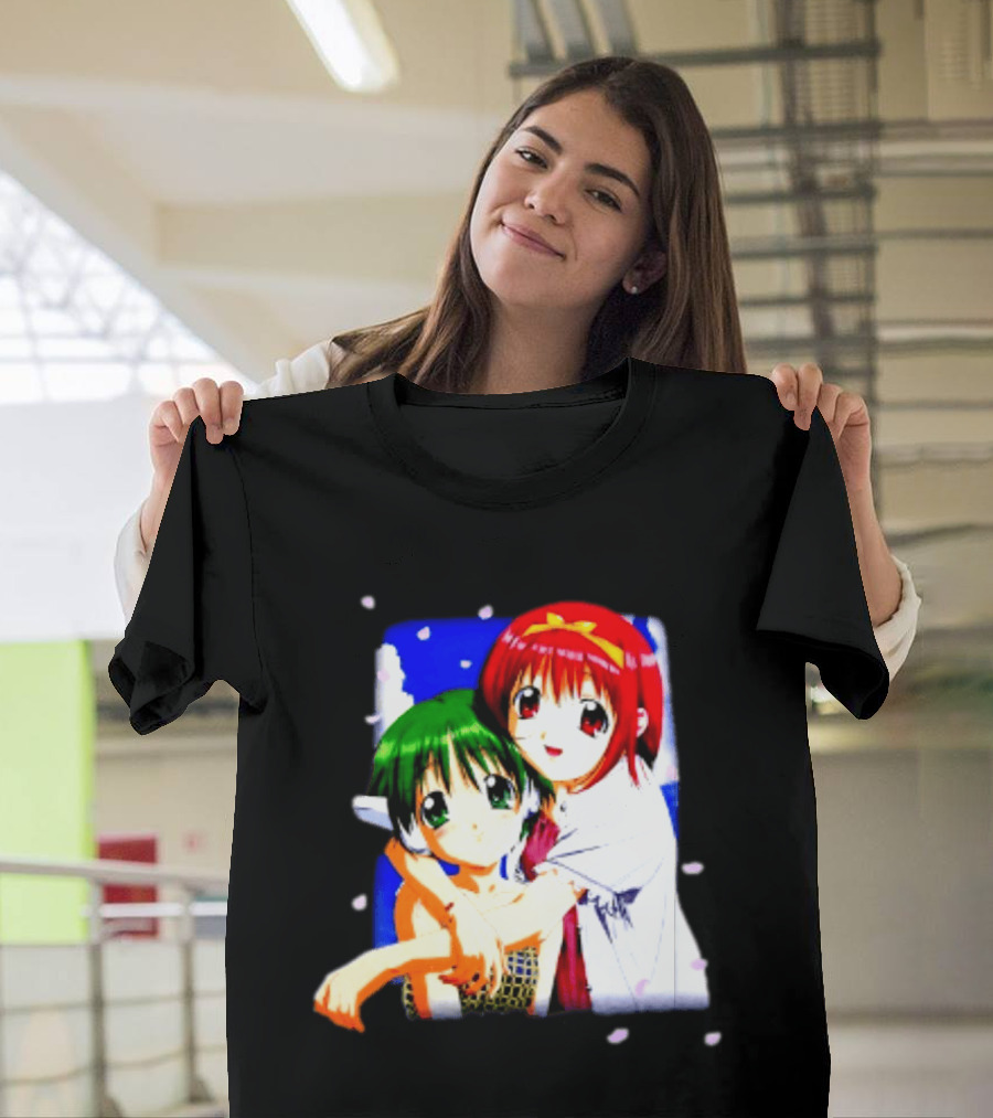 Aquaplus Hike Softgarage Chillweeb Anime Girls Cherry Blossom Hugging Scene T-Shirt