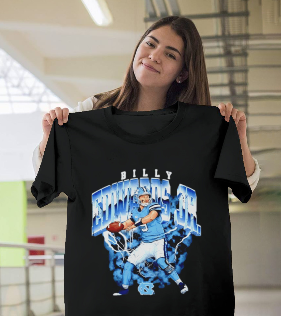 Billy Edwards Jr 9 North Carolina Tar Heels NCAA Football Player T-Shirt