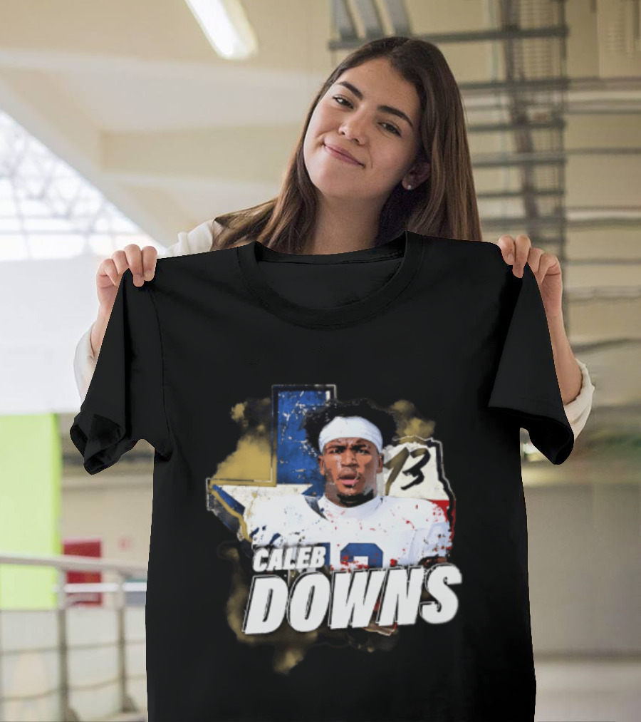 Caleb Downs Number 13 Lone Star State Football Dallas Cowboys T-Shirt