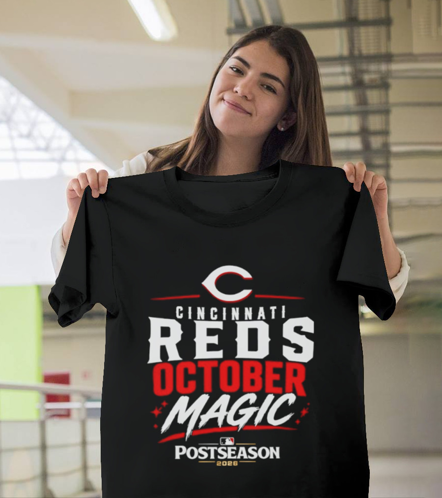 Cincinnati Reds October Magic 2026 MLB Postseason T-Shirt
