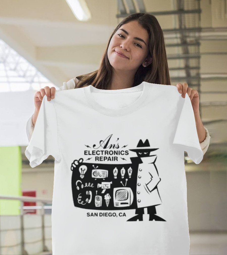An's Electronics Repair Spy Trench Coat San Diego CA T-Shirt