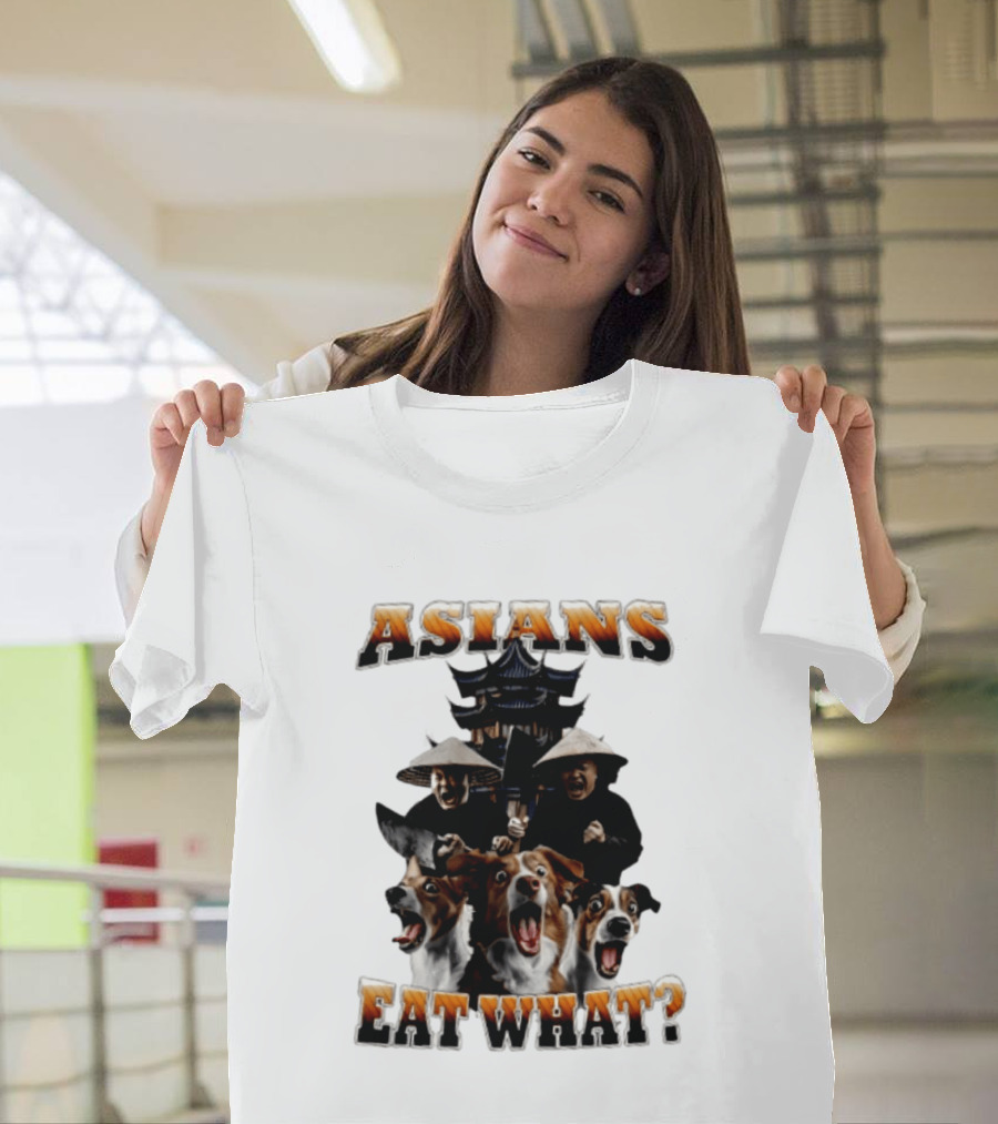 Asians Eat What Pagoda And Dogs Offensive Meme T-Shirt