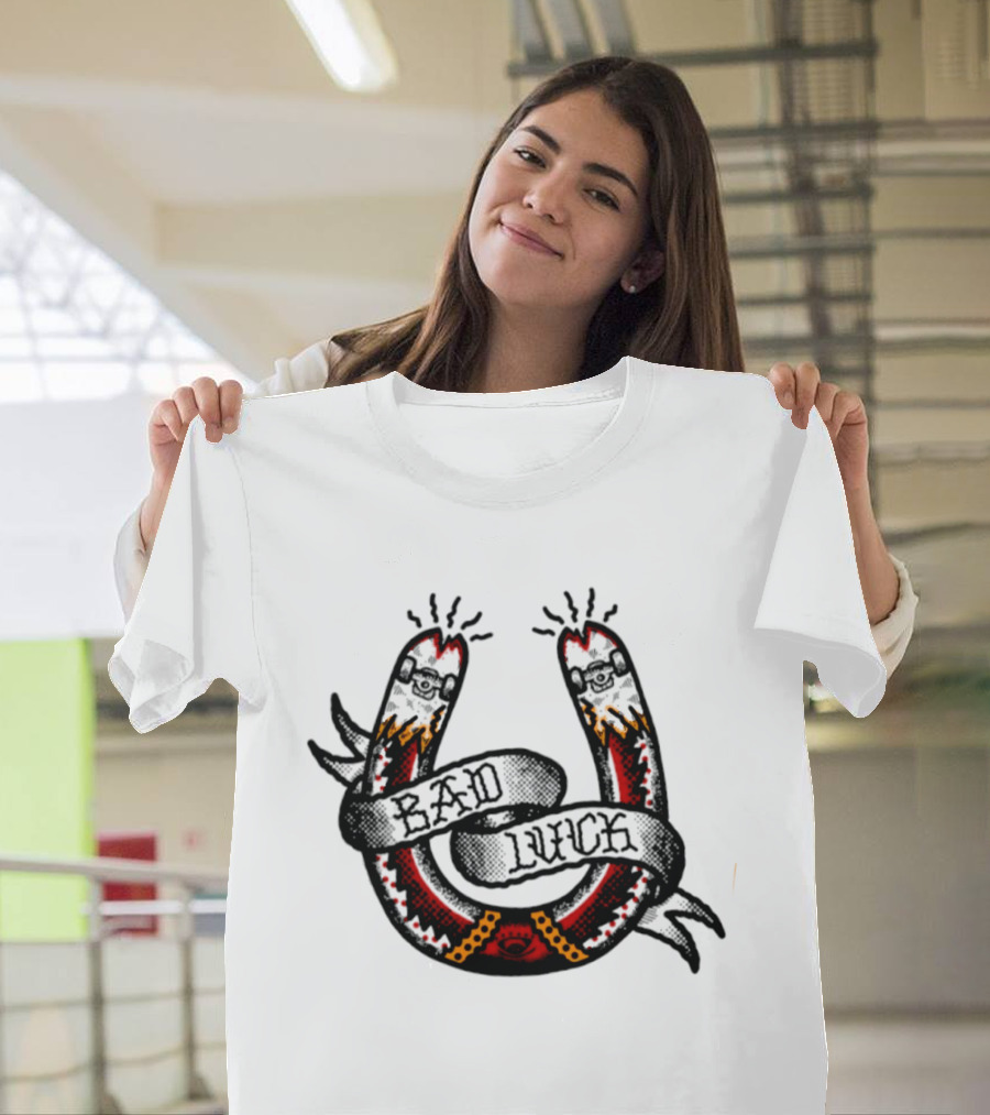 Bad Luck Horseshoe Skateboarding T-Shirt