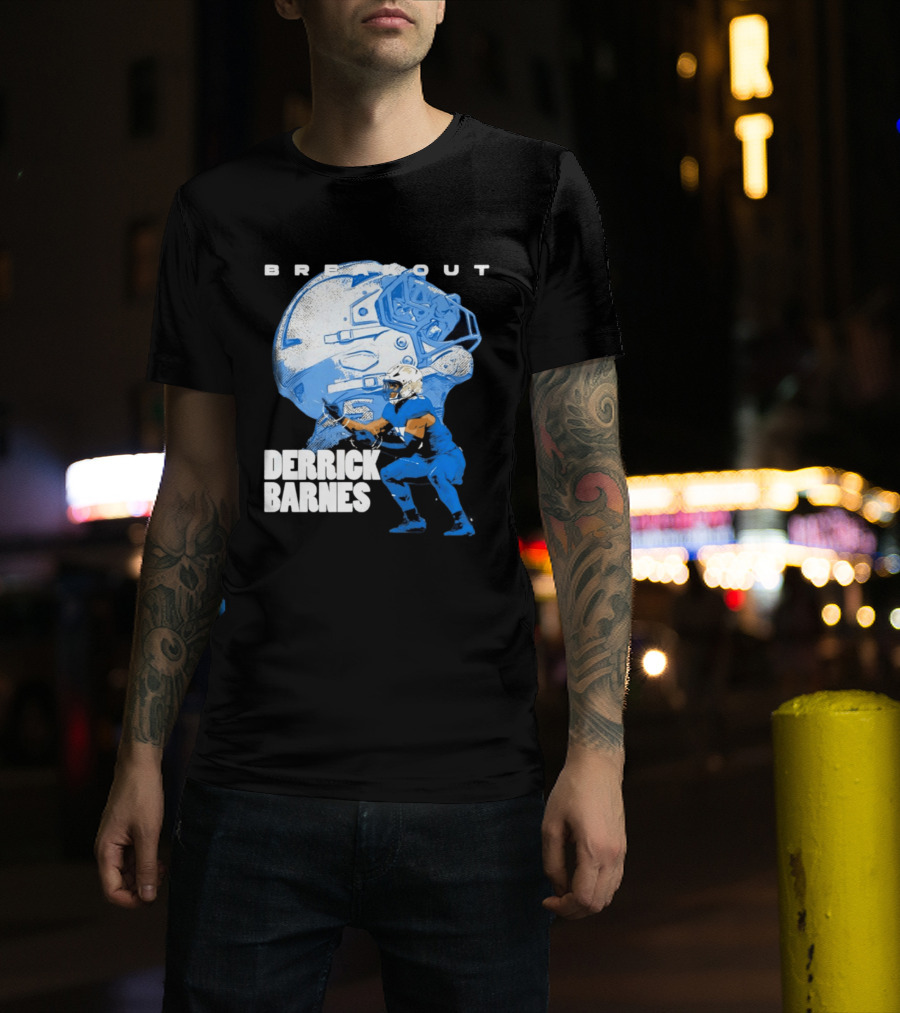 Derrick Barnes Detroit Lions Breakout Helmet T-Shirt