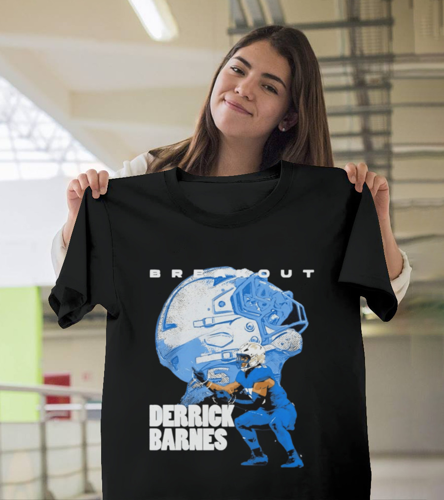 Derrick Barnes Detroit Lions Breakout Helmet T-Shirt