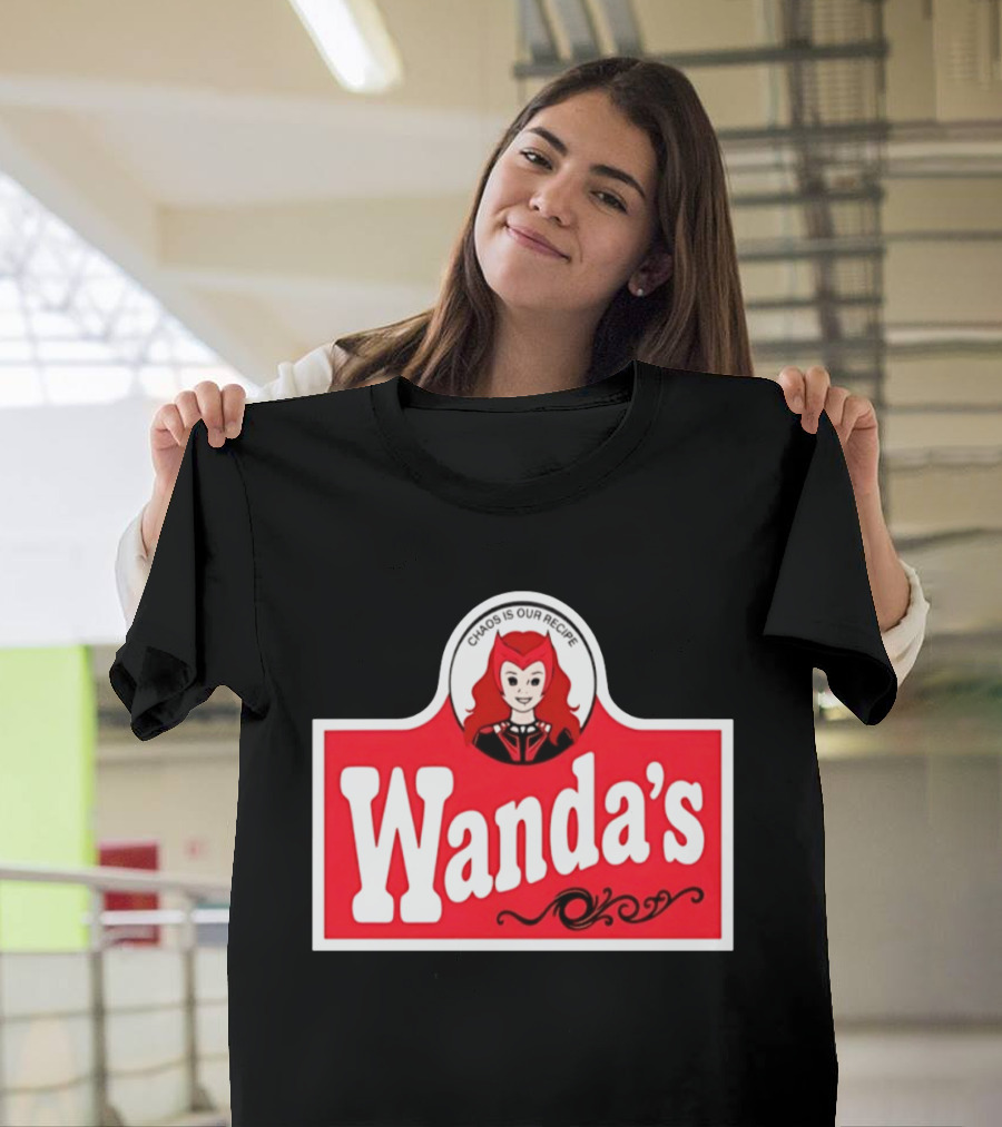Wanda's Chaos Is Our Recipe Text With Character Graphic And Red T-Shirt