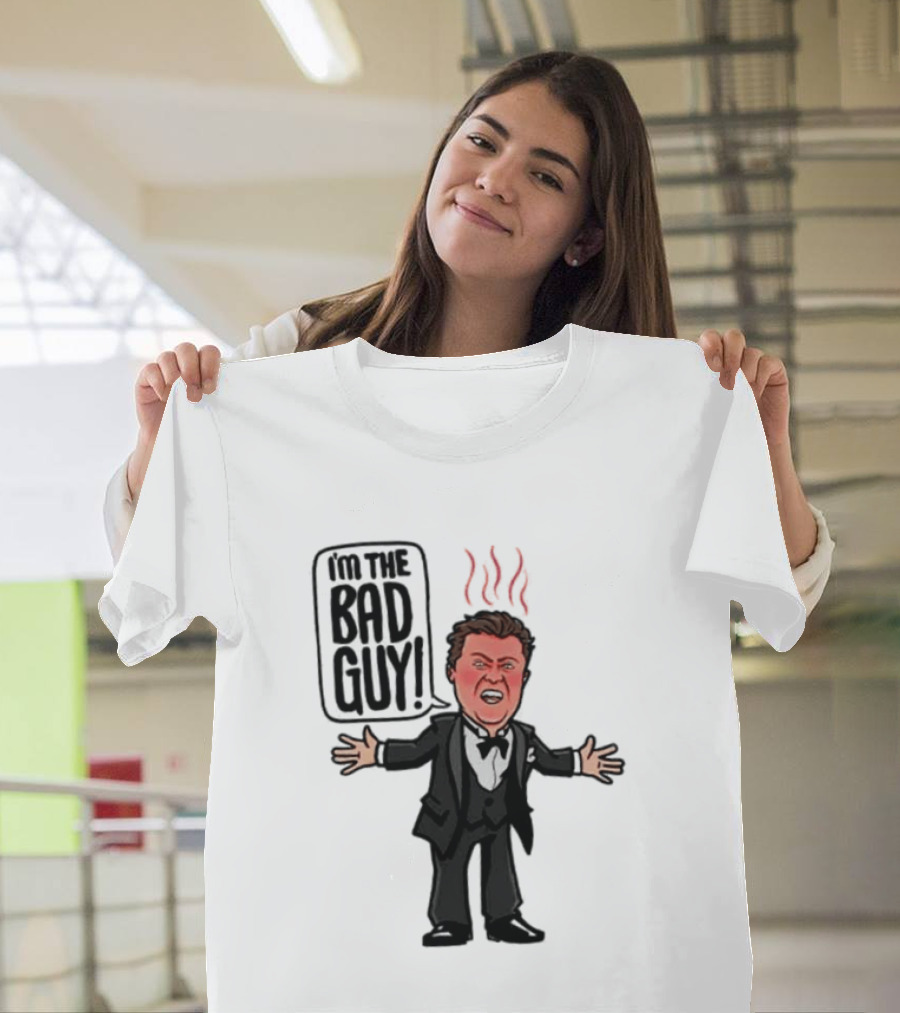 Say Hello To The Bad Guy Cartoon Flames Expression T-Shirt