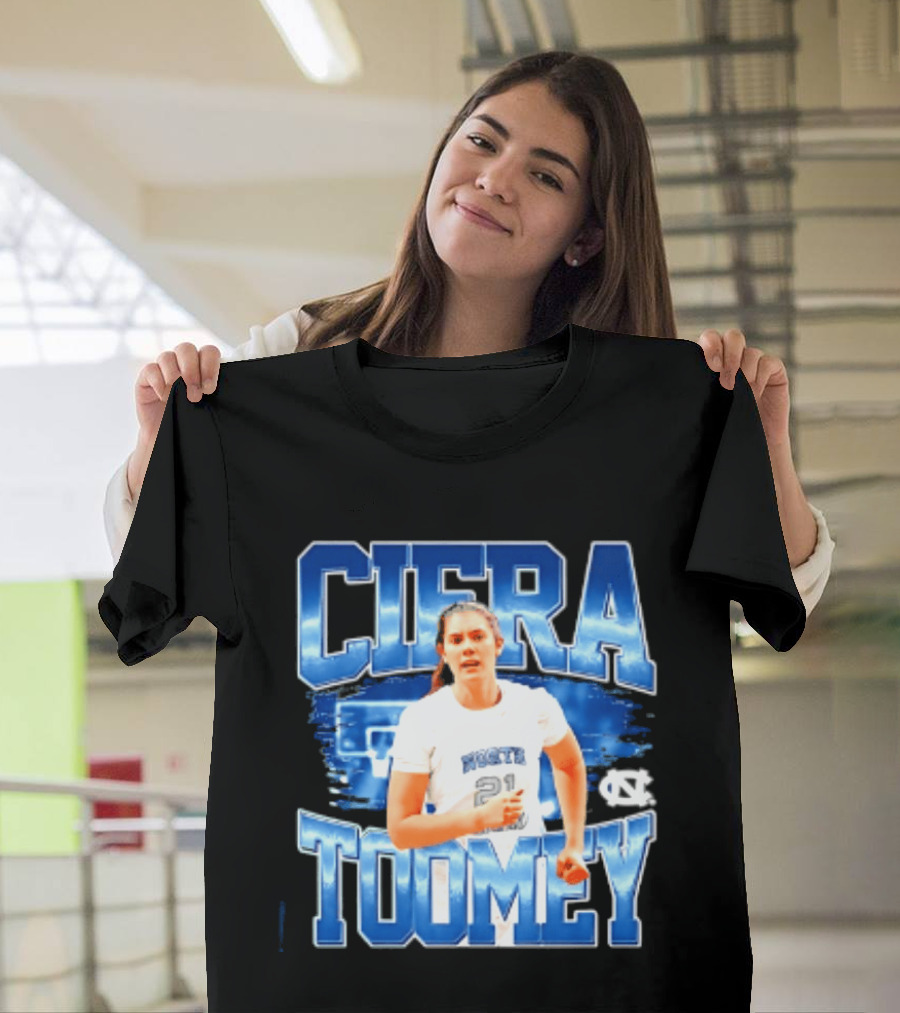 Ciera Toomey 21 North Carolina Tar Heels NCAA Women's Basketball T-Shirt