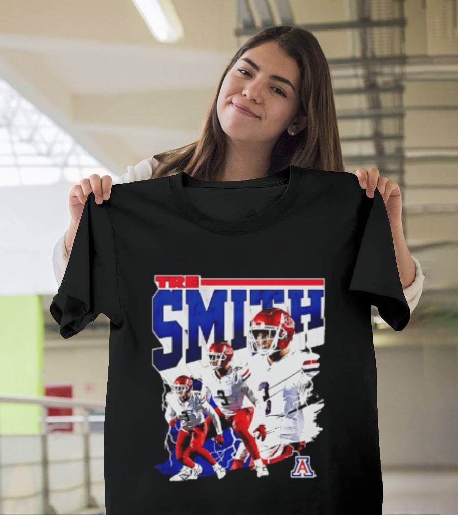 Tre Smith 3 Arizona Wildcats NCAA Football Player T-Shirt