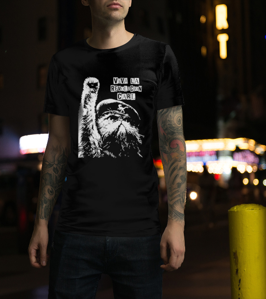 Viva La Revolucion Carl Cat Che Guevara T-Shirt