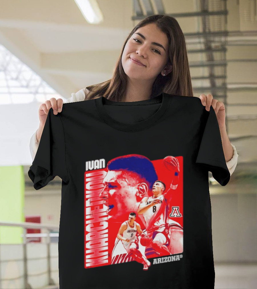 Ivan Kharchenkov 8 Arizona Wildcats NCAA Basketball Player T-Shirt