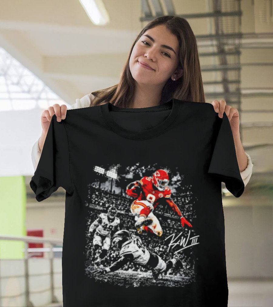 Kenneth Walker III Kansas City Chiefs Number 9 Action Motion T-Shirt
