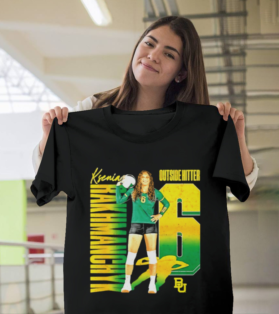 Kseniya Rakhmanchyk Outside Hitter 6 Baylor Bears Volleyball Player T-Shirt