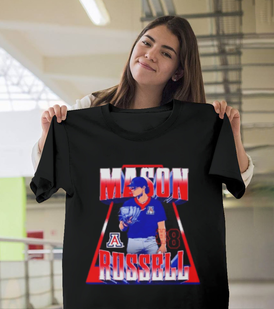 Mason Russell 8 Arizona Wildcats NCAA Baseball Player T-Shirt