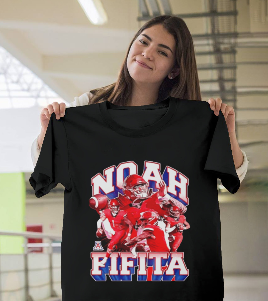 Noah Fifita 1 Arizona Wildcats NCAA Football Player Action Collage T-Shirt