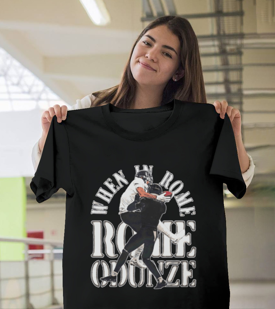When In Rome Odunze Chicago Bears Football Sports Fan Gear T-Shirt
