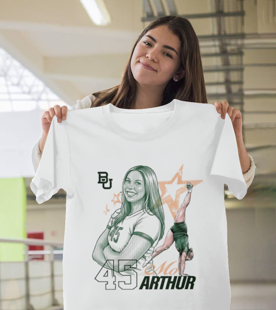 BU Mo Arthur 45 Baylor Bears NCAA Acrobatics & Tumbling T-Shirt