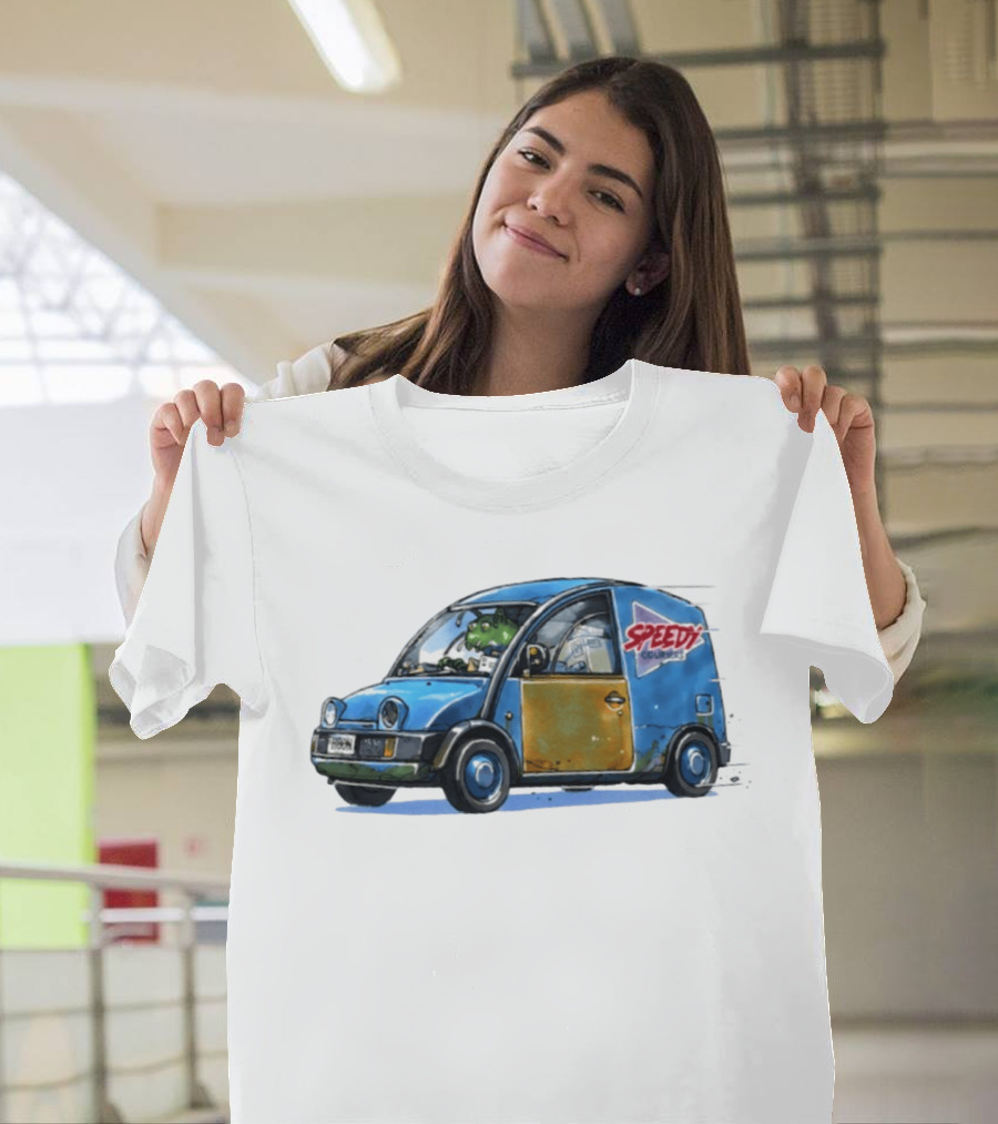 Speedy Couriers Alien Driver In Blue Hoon Van T-Shirt
