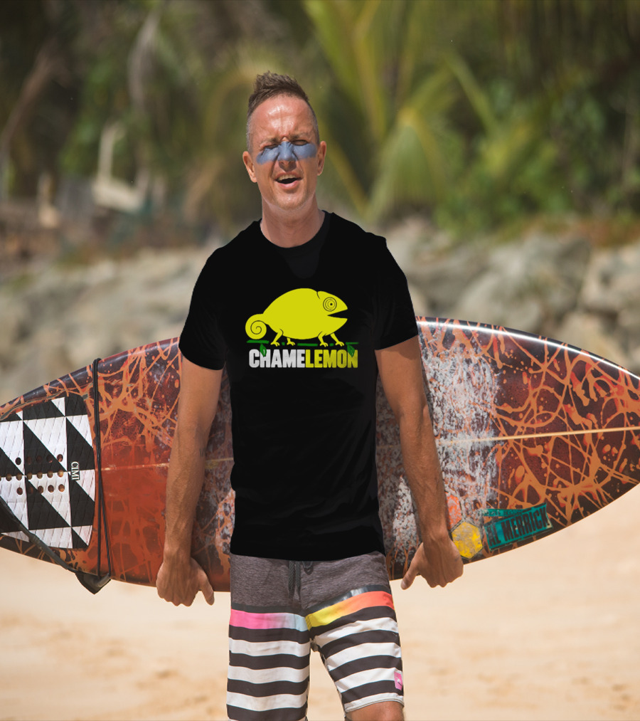 Chamelemon Chameleon Lemon Blend With Leaf Accent T-Shirt