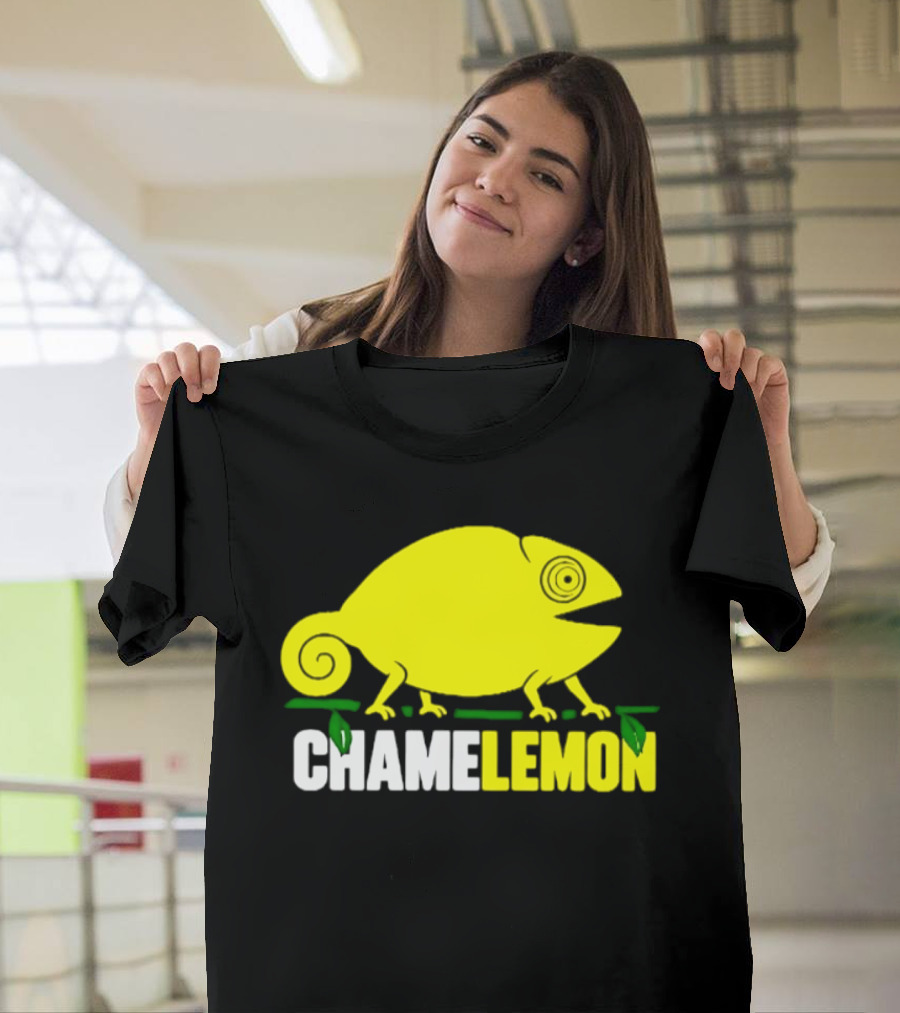 Chamelemon Chameleon Lemon Blend With Leaf Accent T-Shirt