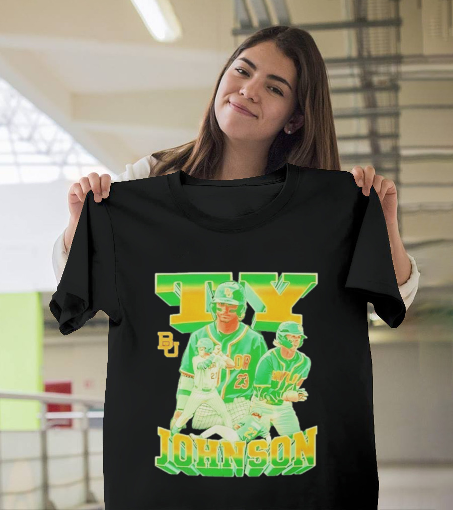 Ty Johnson Baylor Bears 23 NCAA Baseball BU T-Shirt