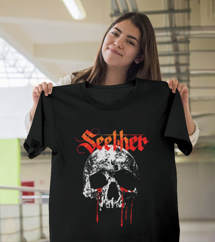 Seether Break The Cycle Tour 2026 North America Bloody Skull T-Shirt