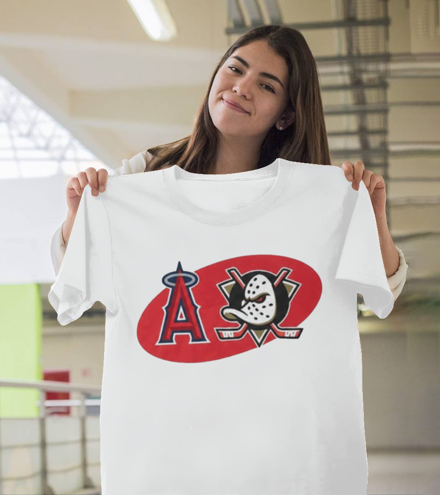 Los Angeles Angels Anaheim Ducks Collaboration Event T-Shirt