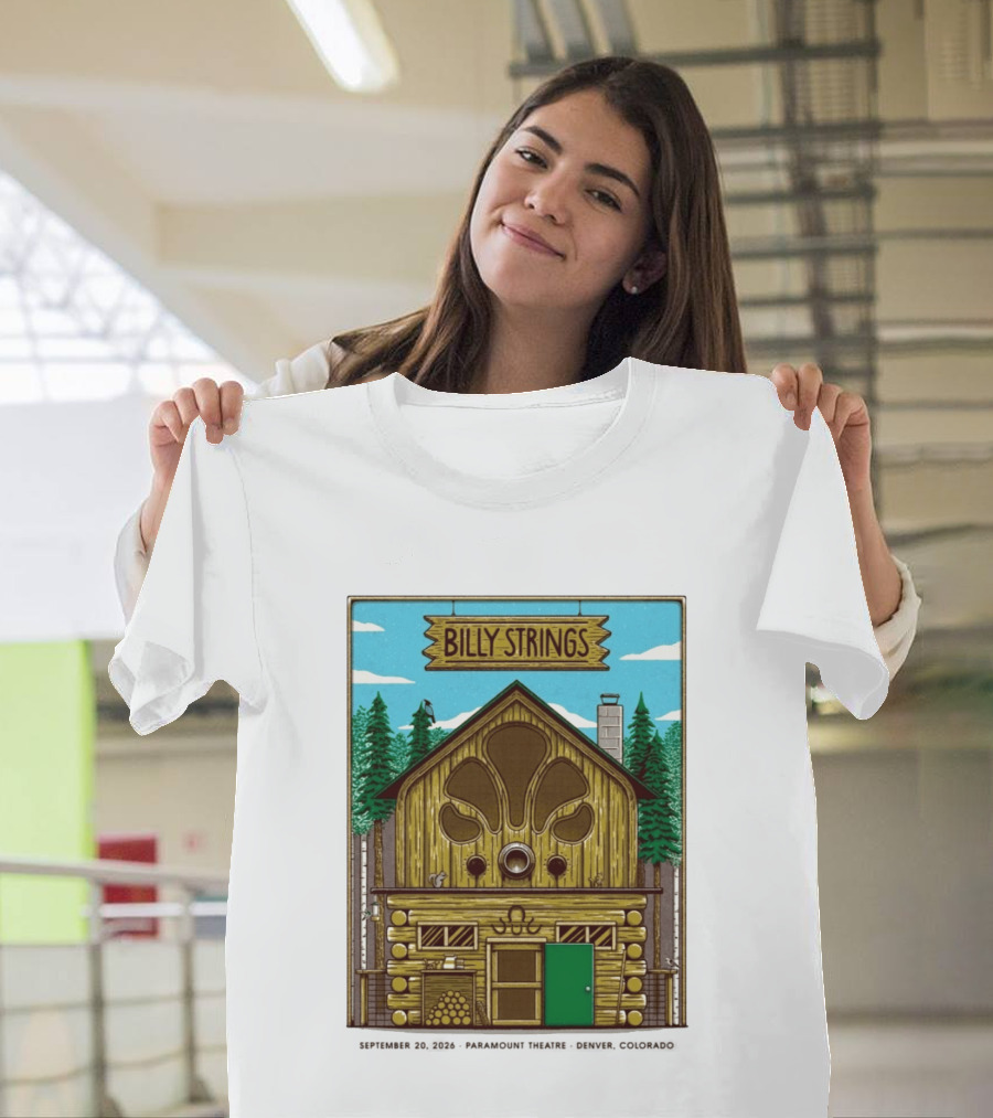 Billy Strings Fall Tour 2026 Paramount Theatre Denver September 20 Mike Tallman T-Shirt