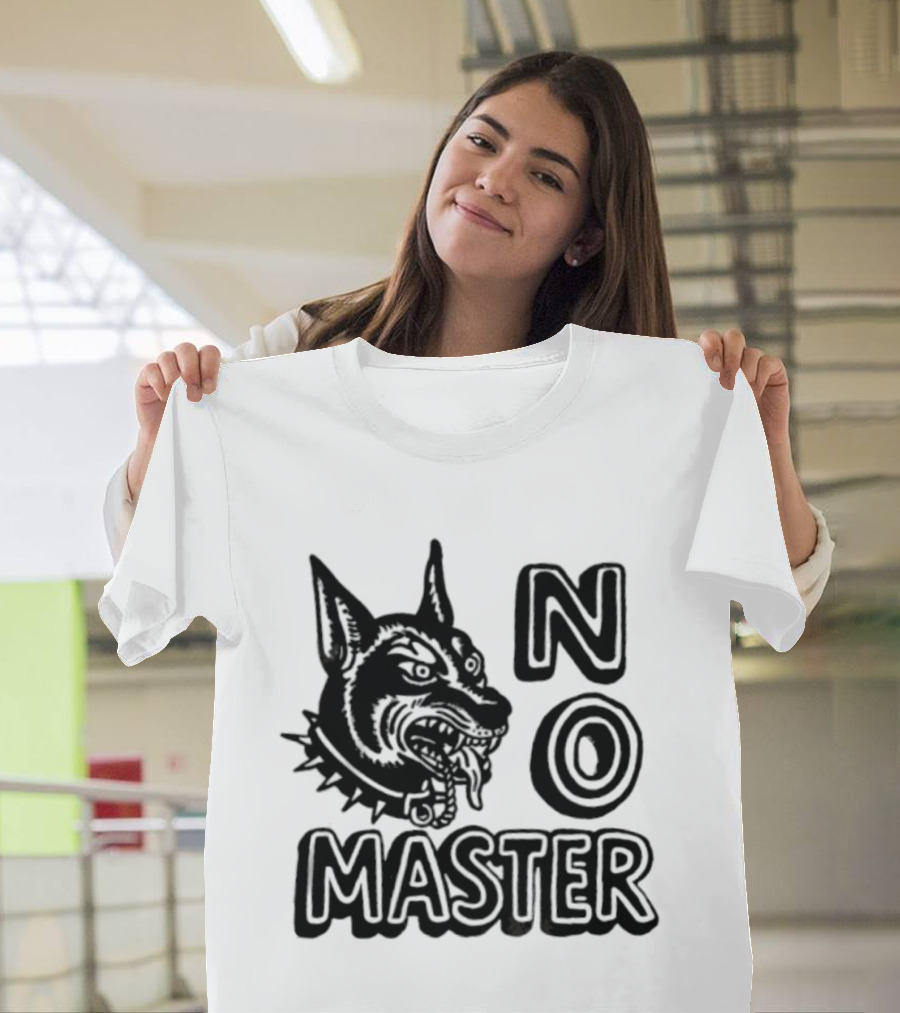 No Master Doberman Anarchist Dog Punk T-Shirt