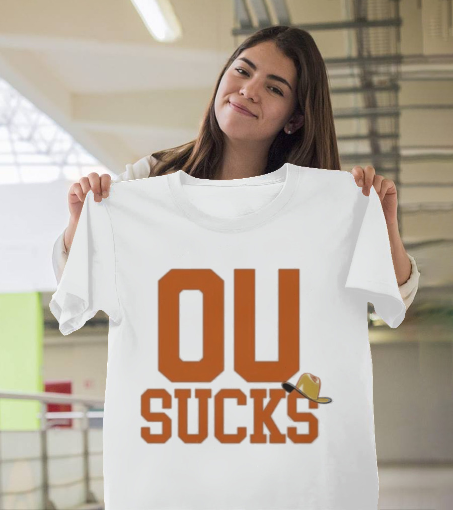 OU Sucks Cowboy Hat Orange Rivalry T-Shirt